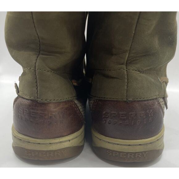 Vintage Sperry Olive and Brown High-Top Athletic Shoes - Picture 8 of 12